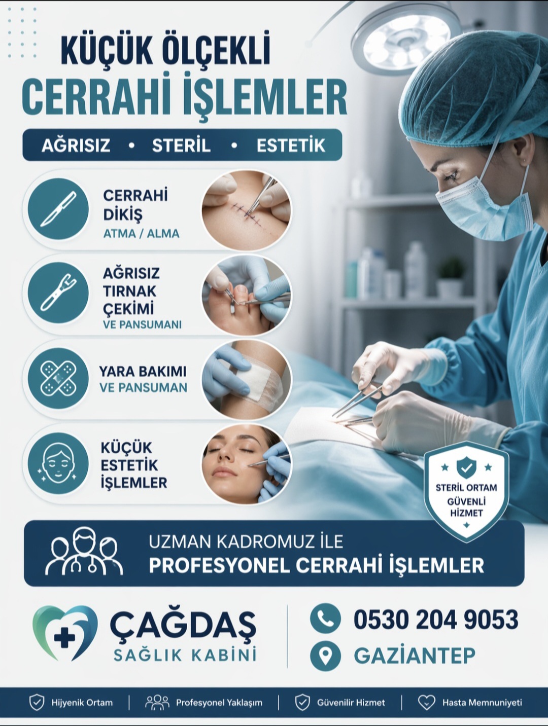 Dikiş sütur atma alma 