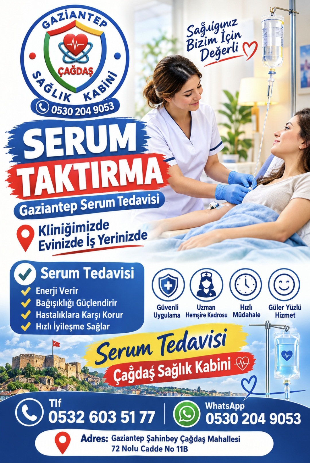 Sağlık Kabini Serum Taktırma 