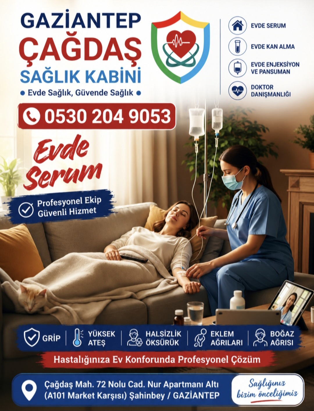 Evde Serum Takma Hizmeti 