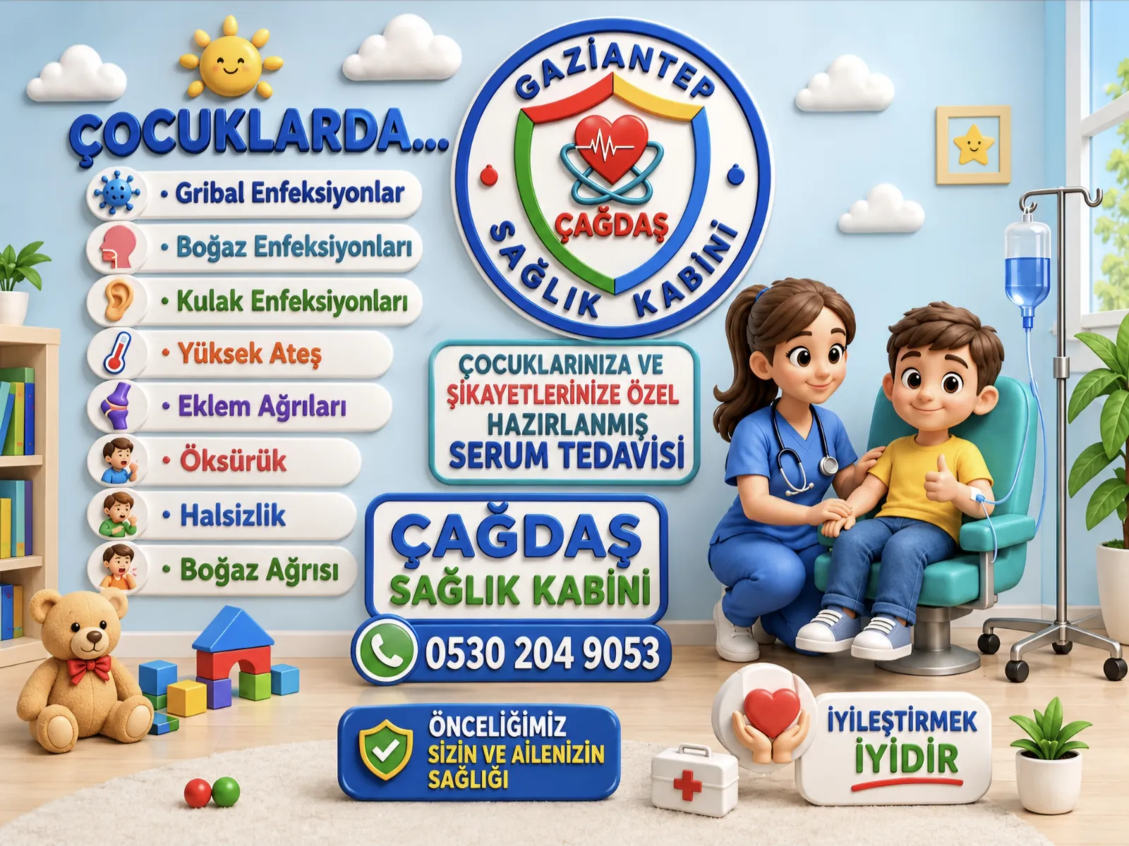 Çocuklarda Grip Yüksek Ateş · 1